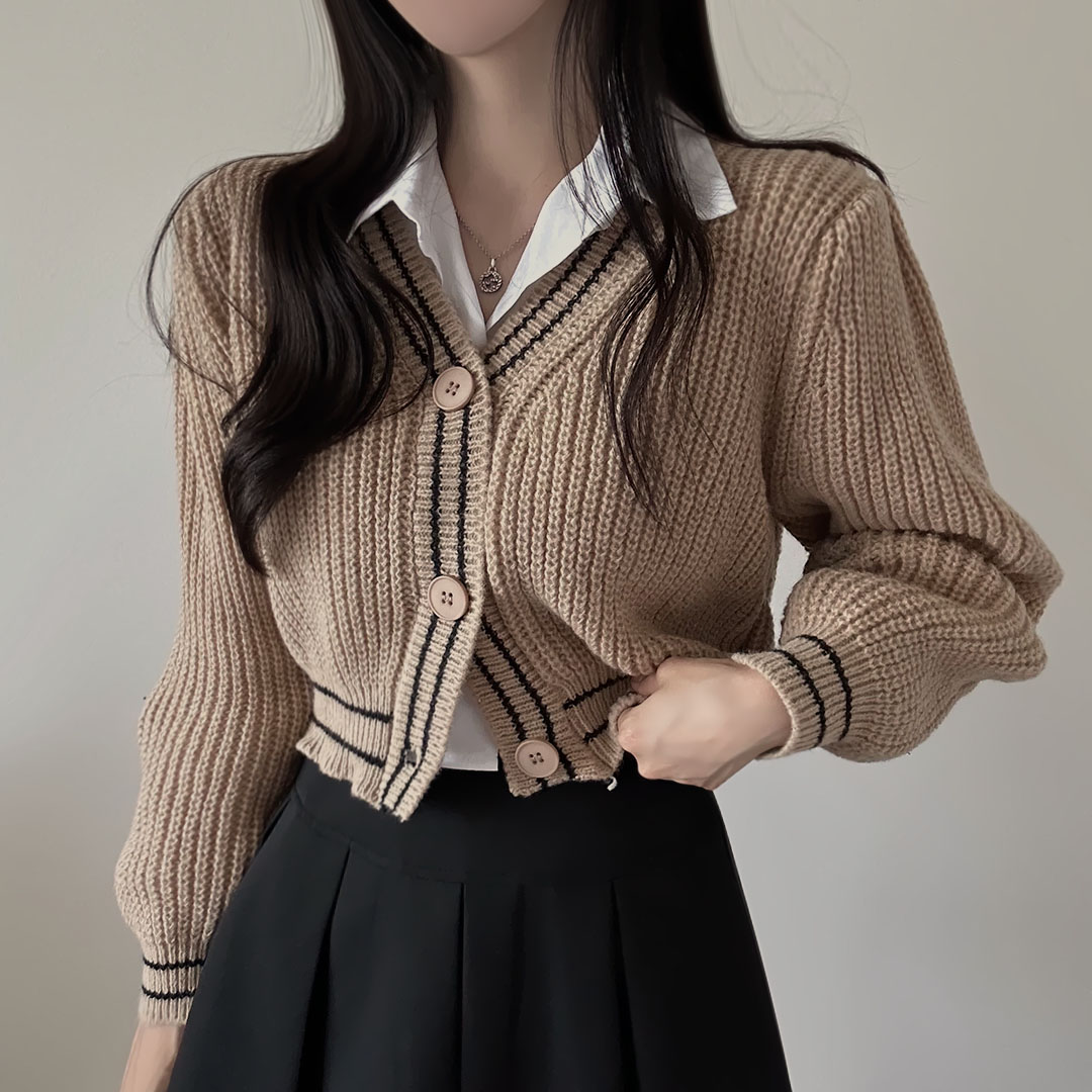 【25SS】H BEAUTY&YOUTHポロカラーカーディガン Ovy kaja 15747b2500a256bb0f7cdbaebfb344