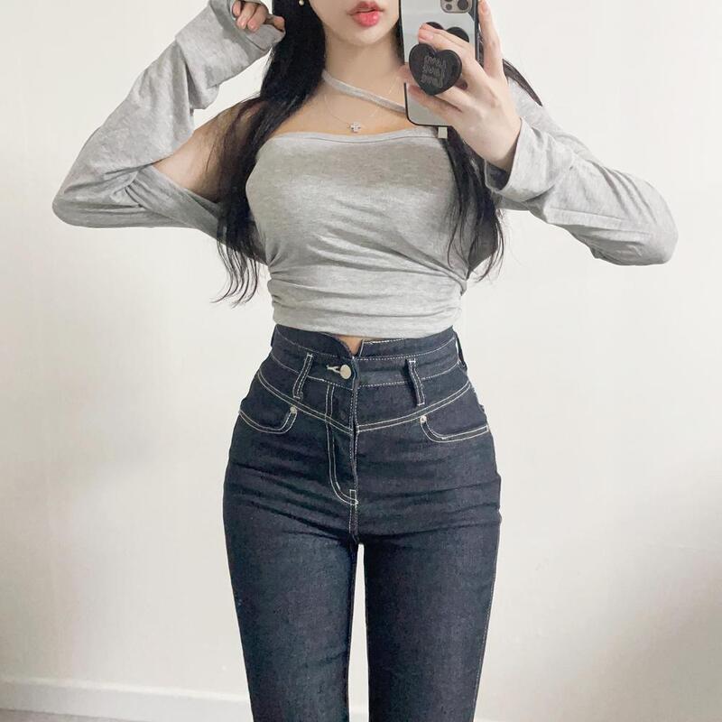 ハイウエストカットオフブーツカットパンツ｜ブーツカット｜韓国