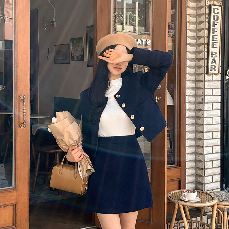 ツイードジャケットスカートセットアップ｜ツーピース｜韓国