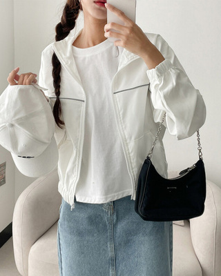 ワンラインカジュアルジップアップジャンパー