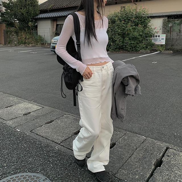 黒 ペイントスプラッター コットンワイドパンツ ヘビーツイル ワイドストレート ダブルインタック グルカ