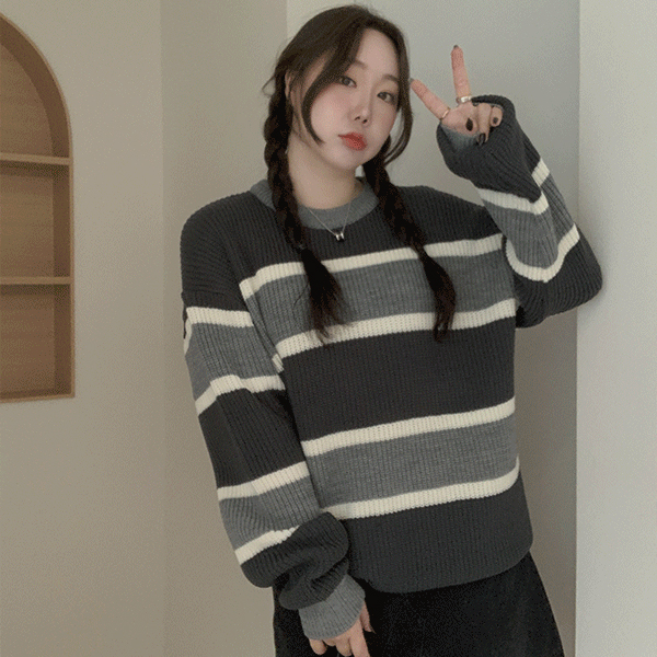 モールニット無地・ストライプガウン 無地ニット裾絞りベスト（COLORK）の商品詳細