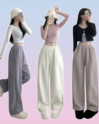 【SHORT/LONG 丈別】起毛ワイドトレーニングパンツ8色