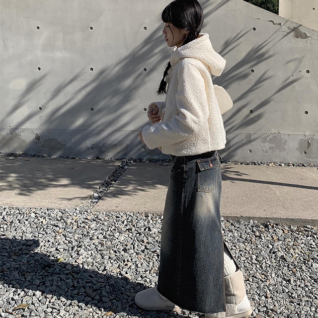 ホワイトフードダッフルコート｜コート｜韓国ファッション通販 SONA