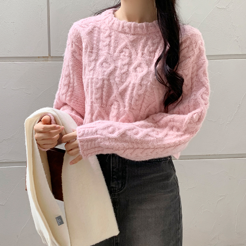 ケーブルクロップドニット｜ニット｜韓国ファッション通販 SONA