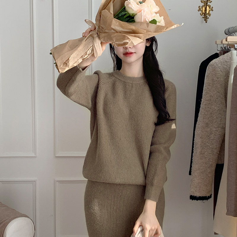 ニットトップススカートセットアップ｜ツーピース｜韓国ファッション