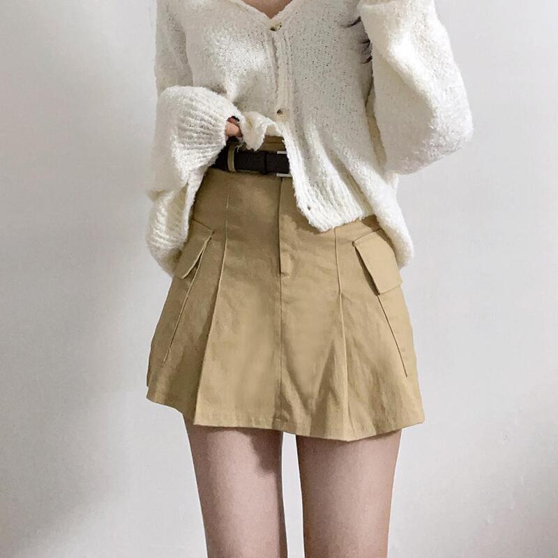 SET】カーゴプリーツミニスカート ベルト｜ミニスカート｜韓国