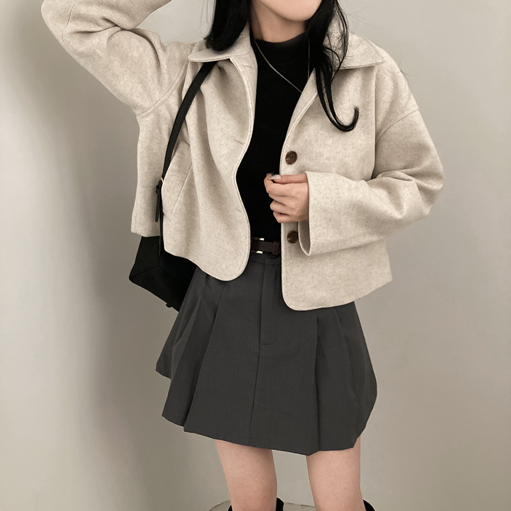 [SHORT/LONG] 寬鬆版型羊毛夾克