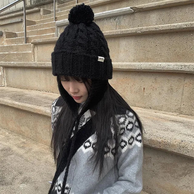 ポンポンニット帽 - [10代・20代女性ファッション,韓国通販, sona