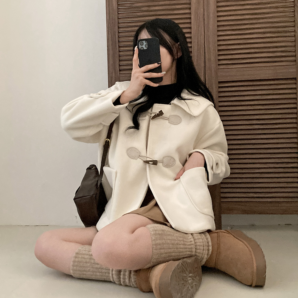 ビーバー トグルボタン ショートコート AMBIDEX Store △○ウールスーパー120ビーバー トグルボタン