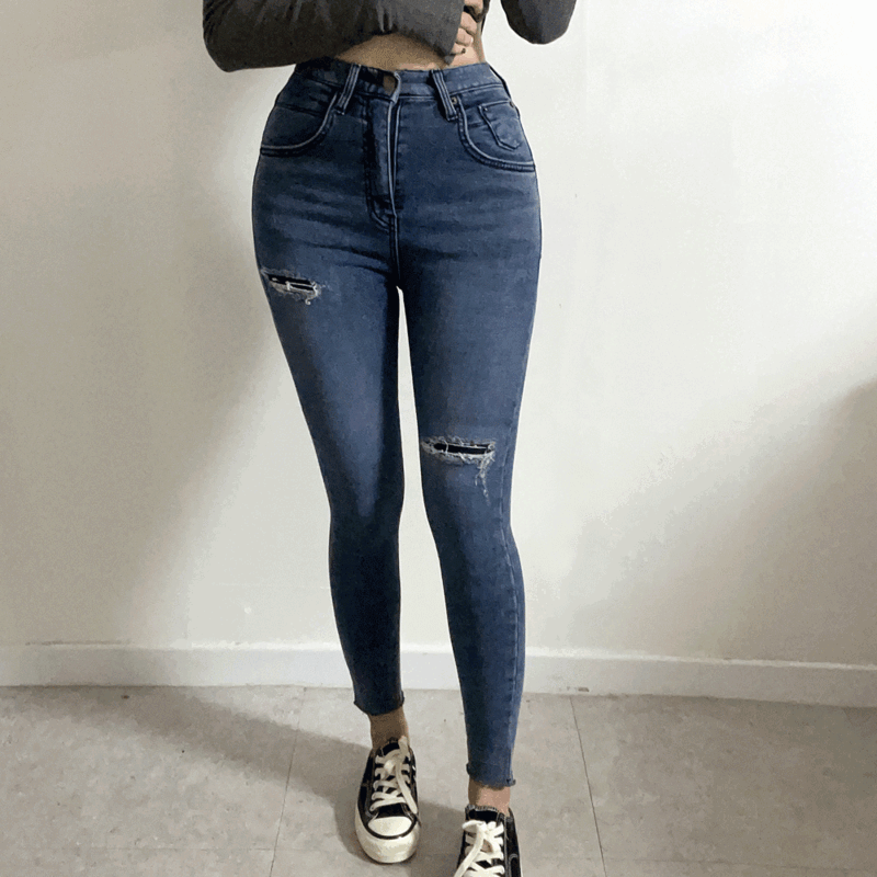 美品　SOSOO ジーンズ　デニム　スキニー　ダメージ 2025年最新SOSOOの人気アイテム - メルカリ