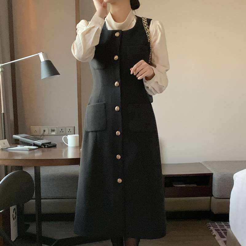 BIGBANG ソウルコン ロングジャンバー ゴールドボタンジャンパースカート｜ロングワンピース｜韓国