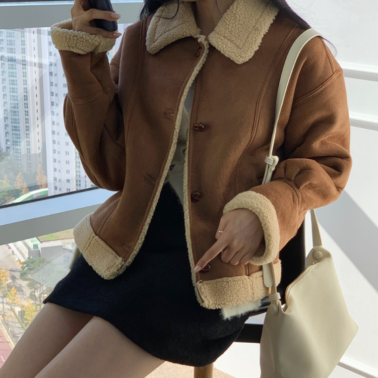 SJP8382 ムートンジャケット ジャンパー - yemomile SJP8382 ムートンジャケット ジャンパー - yemomile