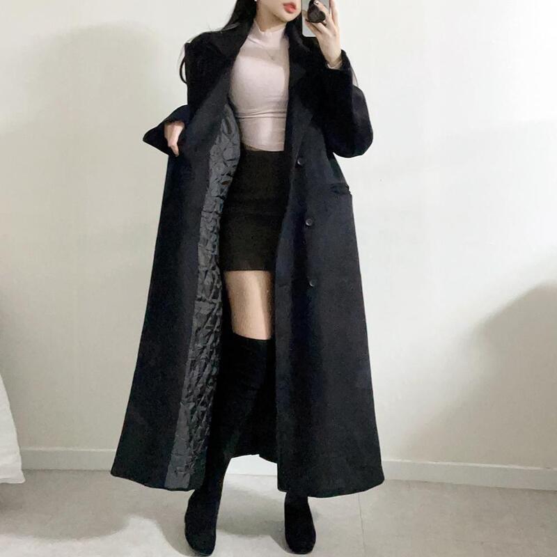 キルティング裏地ウールマキシロングコート｜コート｜韓国ファッション