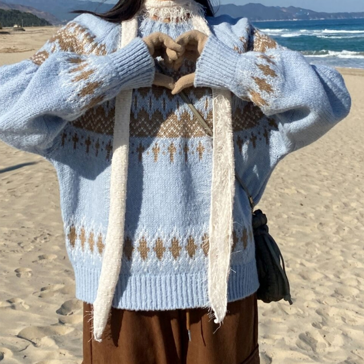 ルーズフィットノルディックセーター｜ニット｜韓国ファッション通販 SONA