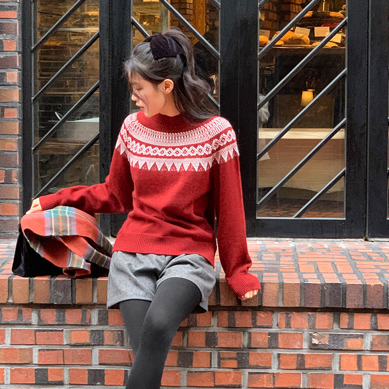 beautiful people ノルディック柄ニット　田中里奈着用 beautiful people ノルディック柄ニット 田中里奈着用