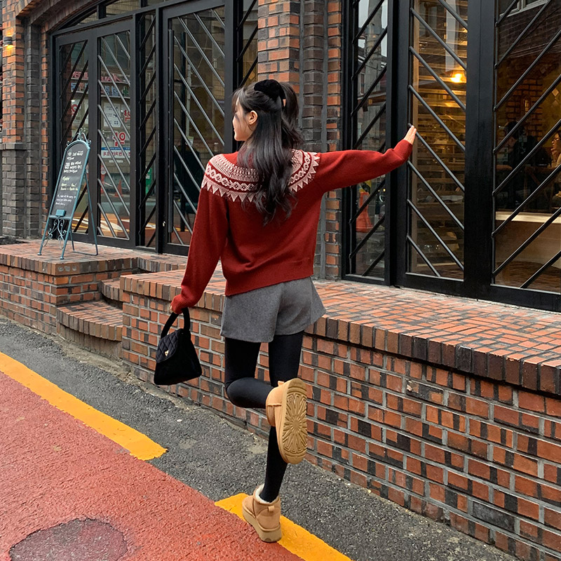 ノルディック柄ニットトップス｜ニット｜韓国ファッション通販 SONA