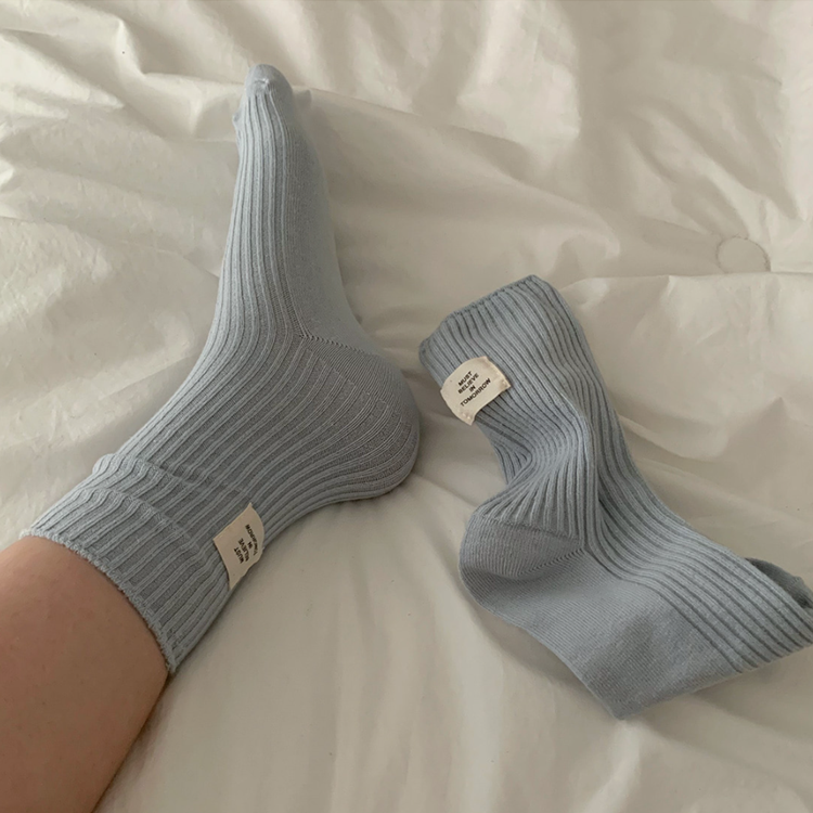 [Pastel] 商標裝飾條紋襪子 8顏色