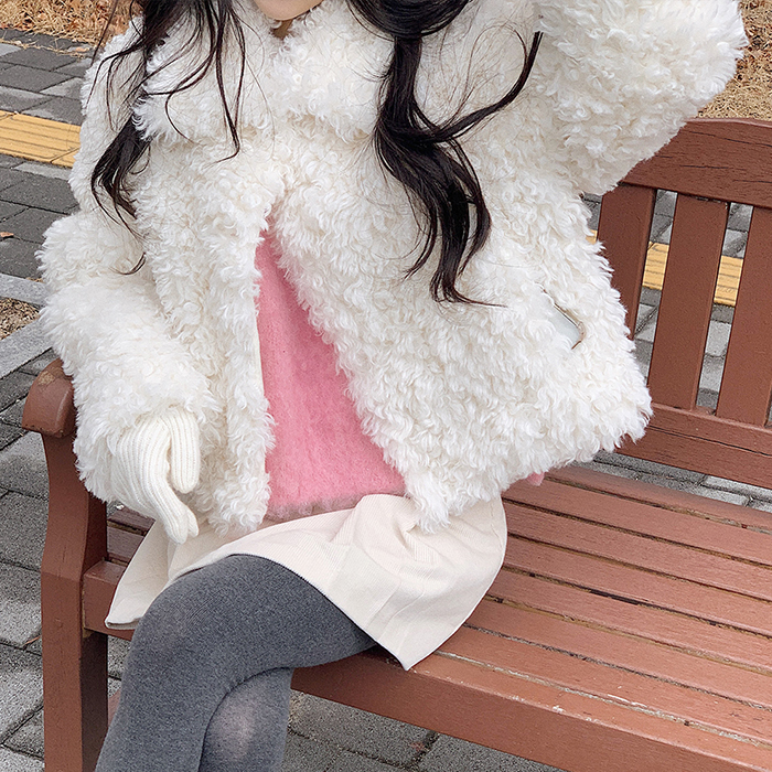 美品　sonyunara ソニョナラ　フリースジャケット　ファージャケット フェイクファージップアップショートジャケット｜ジャケット