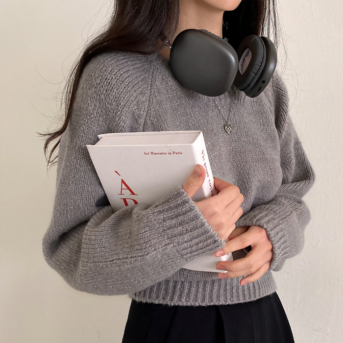 ラグランドルマンスリーブクロップニット7色｜ニット｜韓国