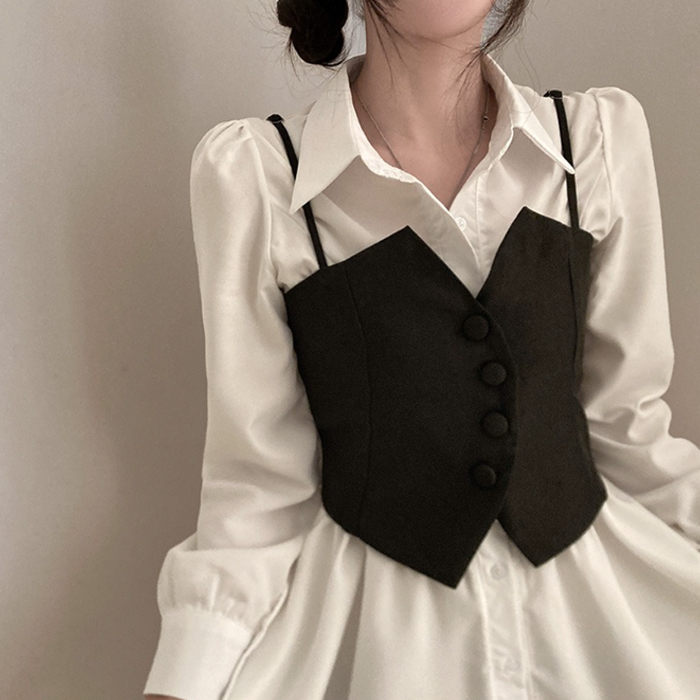 【美品】CHANEL 13C ビスチェ ワンピース ホワイト　ゴールド 34 abc une face（アーベーセーアンフェイス）の「チュールビスチェ