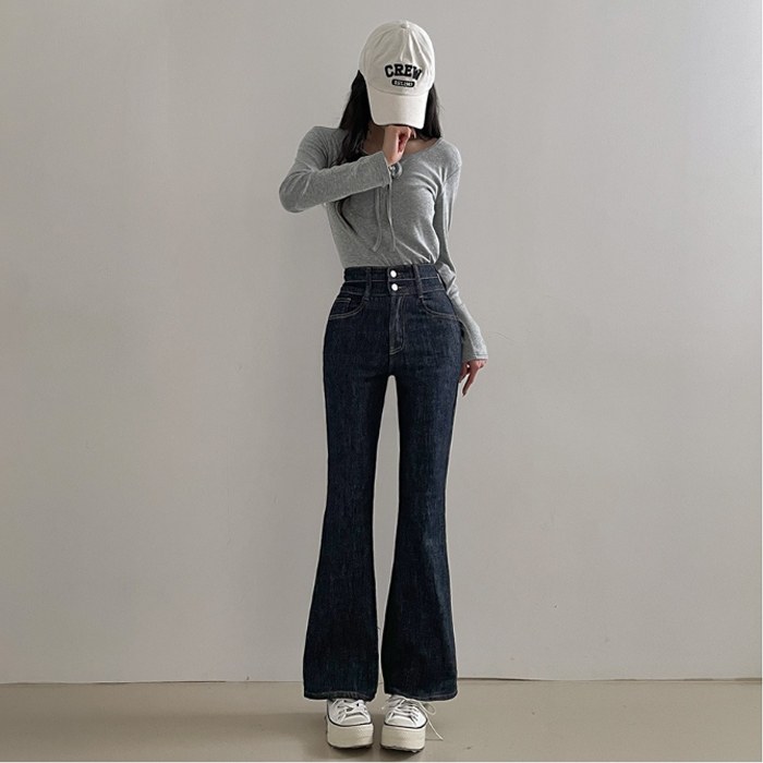 KainDami カインダミ スリムデニム ブーツカット 骨盤パット入り XS KainDami カインダミ スリムデニム ブーツカット 骨盤パット入り