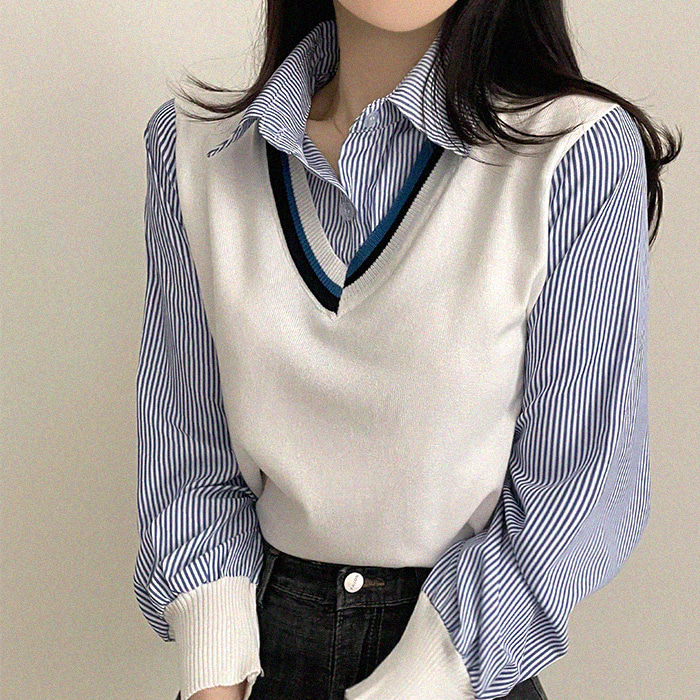 ニットベストシャツ トーキョーシャツ TOKYO SHIRTS ハーフ釦ニットベスト メンズ