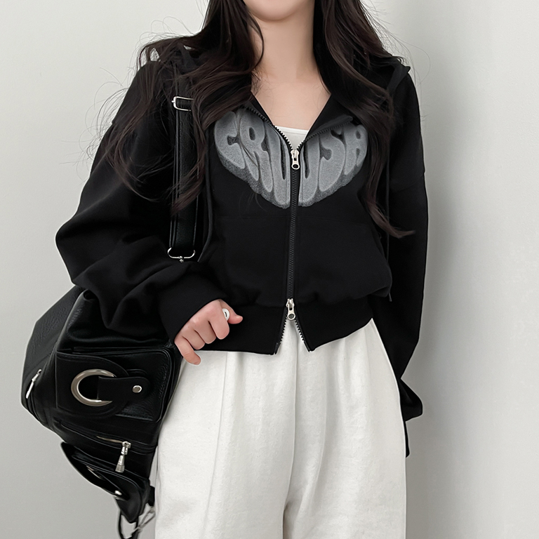 h.naoto FLILL 刺繍　フリル　ジップアップパーカー　編み上げ セール】花柄ワッフルジップパーカー（パーカー）｜sedacle girl