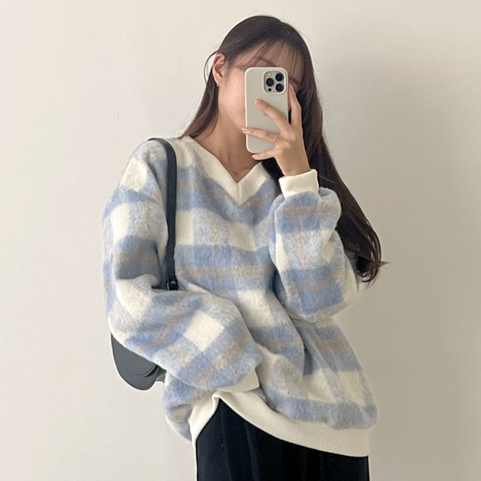 sea new york チェック柄 Vネックセーター TOMMY HILFIGER（トミーヒルフィガー）の「チェックテクスチャーV