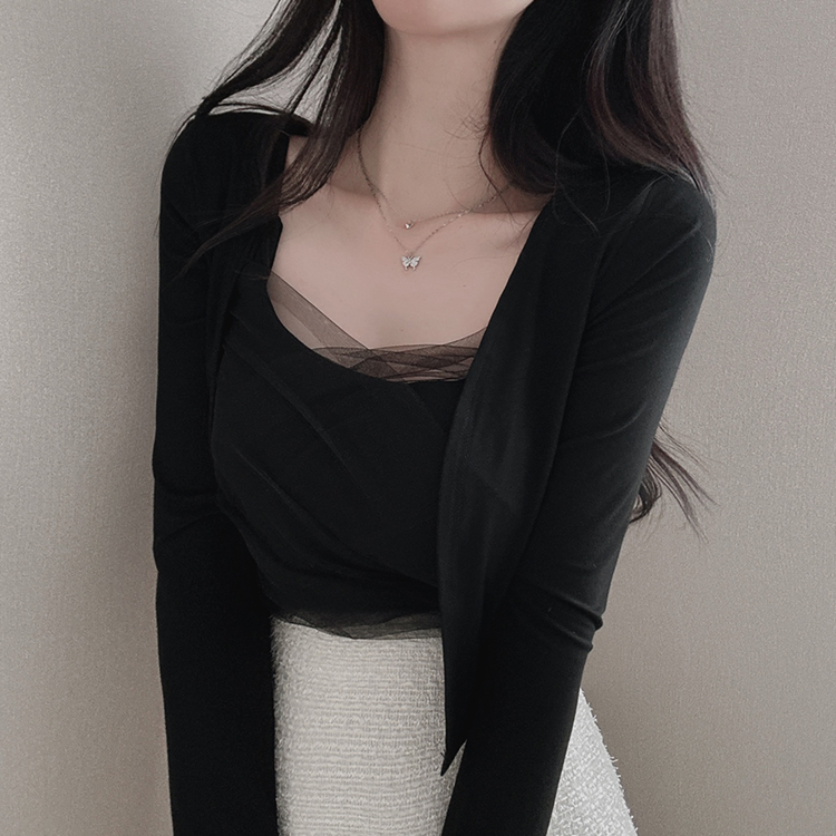 【SET】シフォンキャミソール＋カーディガン