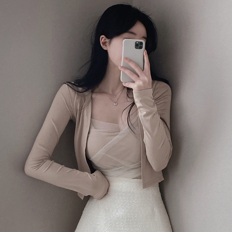 【SET】シフォンキャミソール＋カーディガン