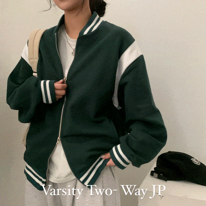 バイカラースタジアムジャンパー5色｜ジャンパー｜韓国ファッション