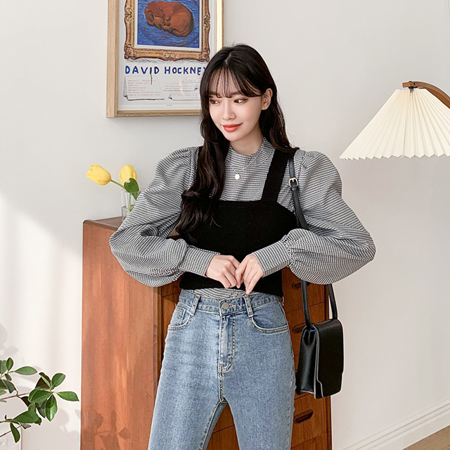 Sona ニットビスチェセットブラウス 10代 代女性ファッション韓国通販
