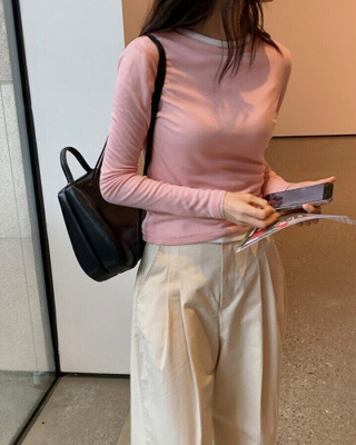 シースルーレイヤー長袖Tシャツ5色