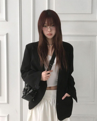 オーバーフィットシングルブレザー