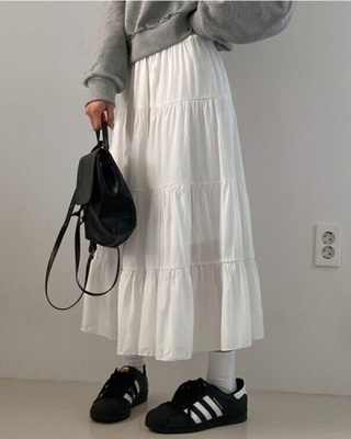 ティアードブリーツロングスカート