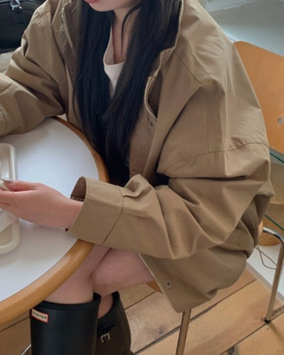 オーバーフィット配色リタリージャケット