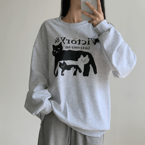 維多利亞貓寬鬆款運動衫
