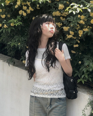 レースレイヤードキャミソールビスチェ
