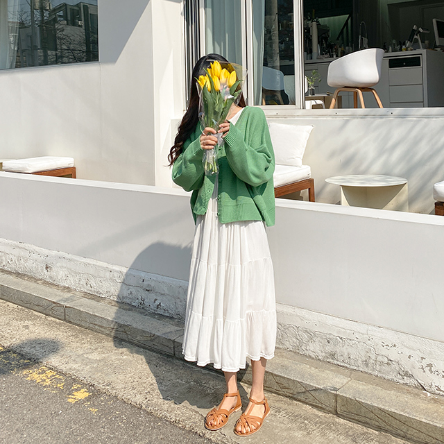 Sona ティアードロングワンピース 10代 代女性ファッション韓国通販