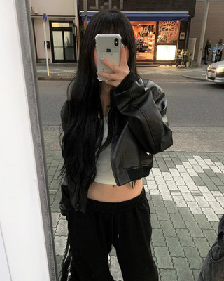 クロップレザージャケット