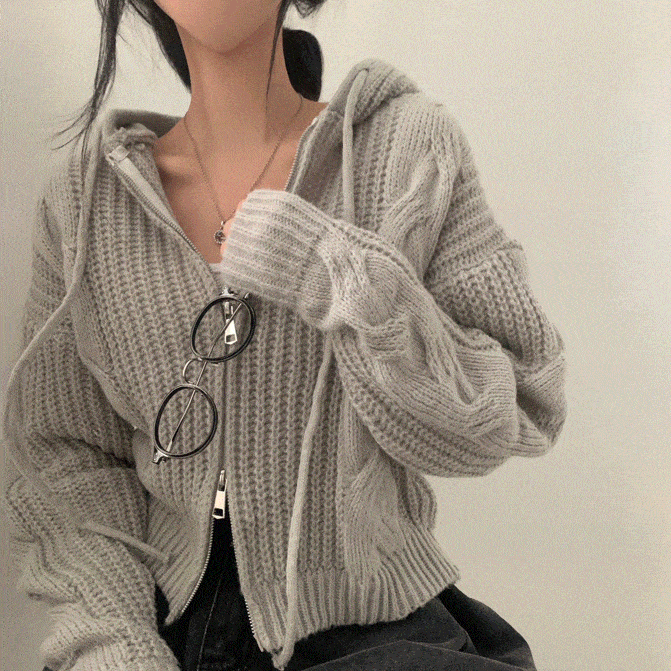 KOOI モヘア ニットジップアップジャケット サイズ2 KOOI モヘア