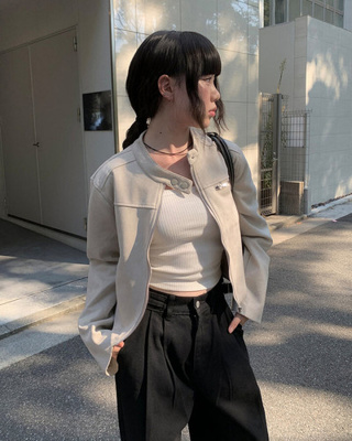 スエードクロップジャケット