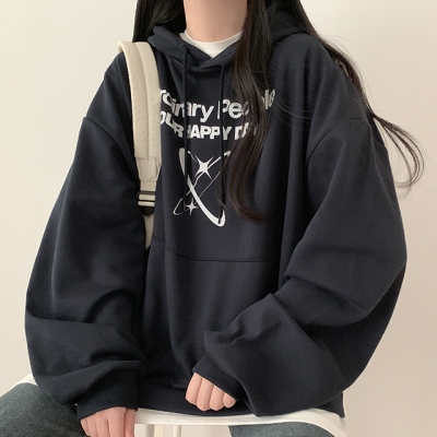 プリントルーズフィットパーカー｜フード｜韓国ファッション通販