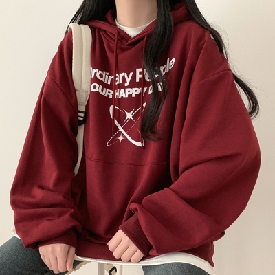 プリントルーズフィットパーカー｜フード｜韓国ファッション通販 SONA