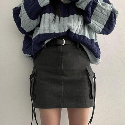【JADED LONDON】Odile フリンジ スエード ベルト ミニ スカート Odile Faux Leather & Suede Mini Skirt | Jaded London | Clothing