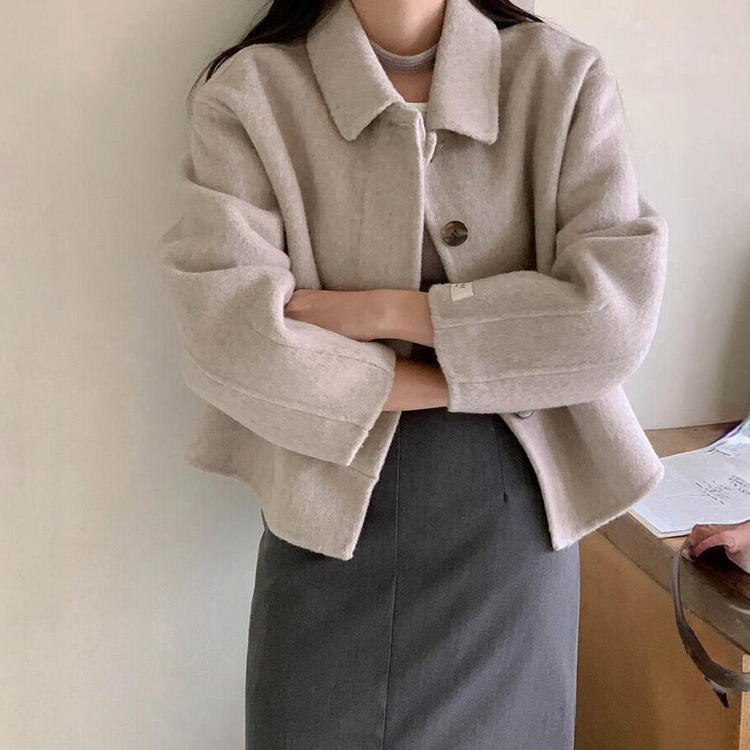 ボタンハンドメイドウールジャケット｜ジャケット｜韓国ファッション