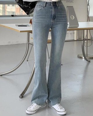 SHORT/BASIC/LONG 丈別】 ツーボタンブーツカットデニム｜デニム｜韓国