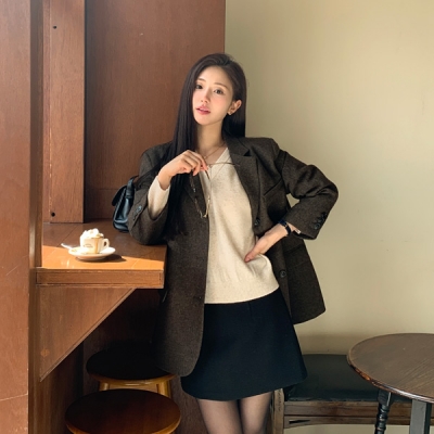 未使用♡diagram　テーラードジャケット ジャケット ノーカラージャケット オーバーサイズ ノーカラー