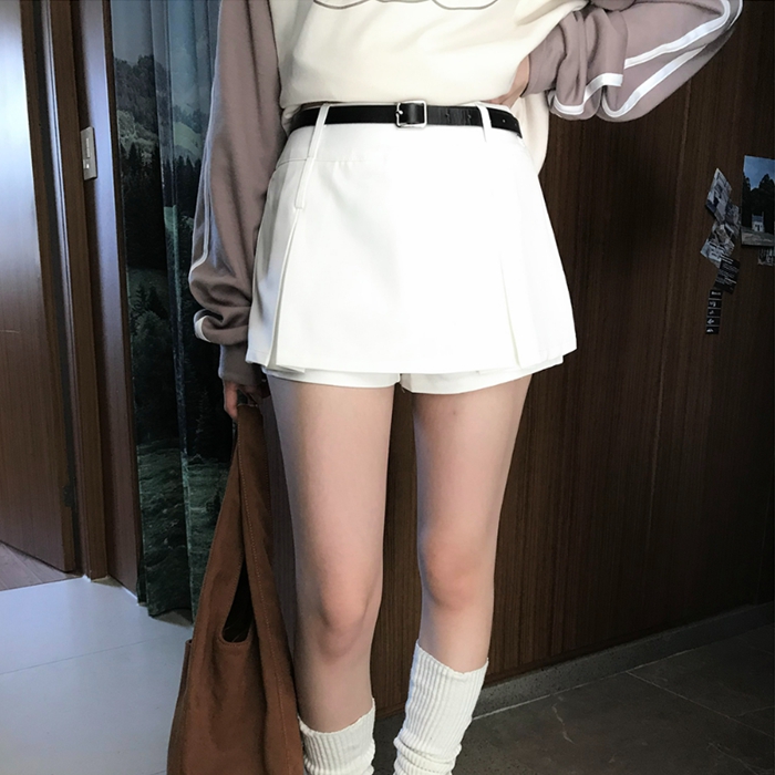 ラッキーベルトアンバランススカートパンツ｜ミニスカート｜韓国